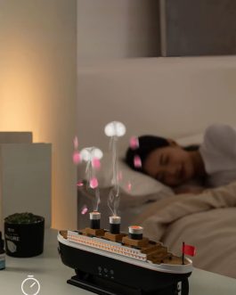 Tekne Titanic Gemi Hava Nemlendirici Fonksiyonlu Buhar Makinesi Kumandalı Ledli