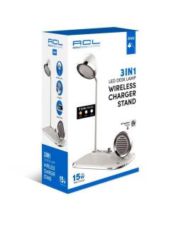3 İn 1 Masa Lambalı, Bluetooth Hoparlörlü, 15W Wireless Şarj Standı AW6